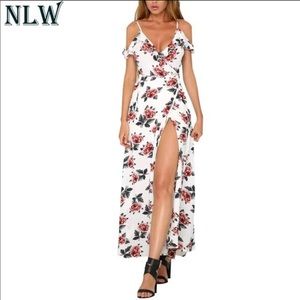 NLW White Floral Maxi Dress
